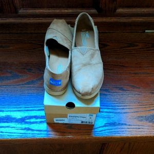 TOMS Alpargata Crepe Toffee Microfiber Shoes, 8